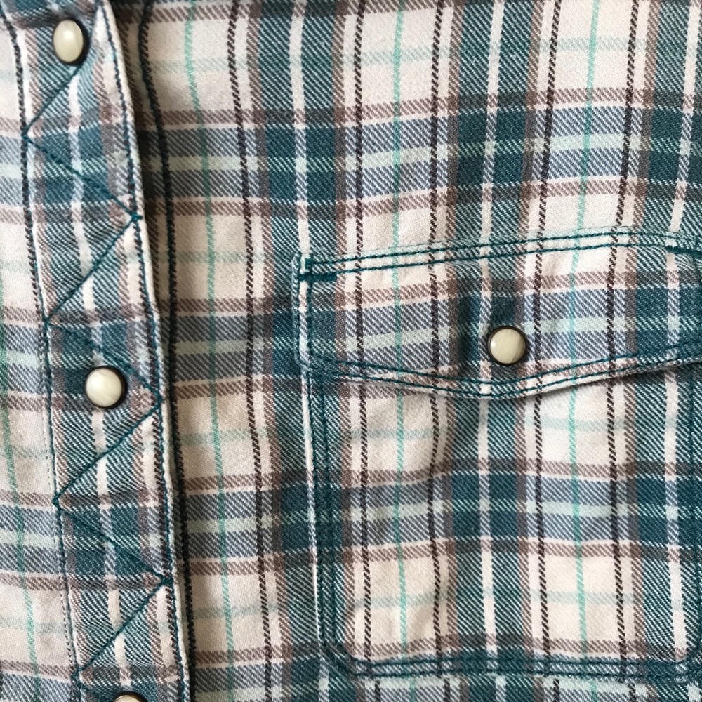 North Face Pearl Snap Cotton Flannel
